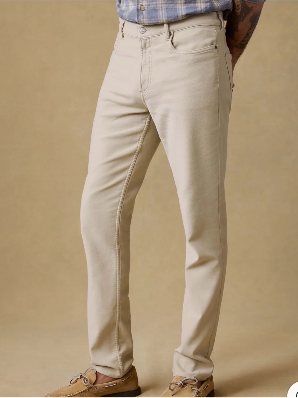 Stretch Terry 5-Pocket Pant - Stone